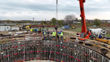 Establishment of a water supply and sewerage system