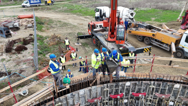 Establishment of a water supply and sewerage system